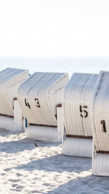 Strandkörbe des Strandhotel Fischlands