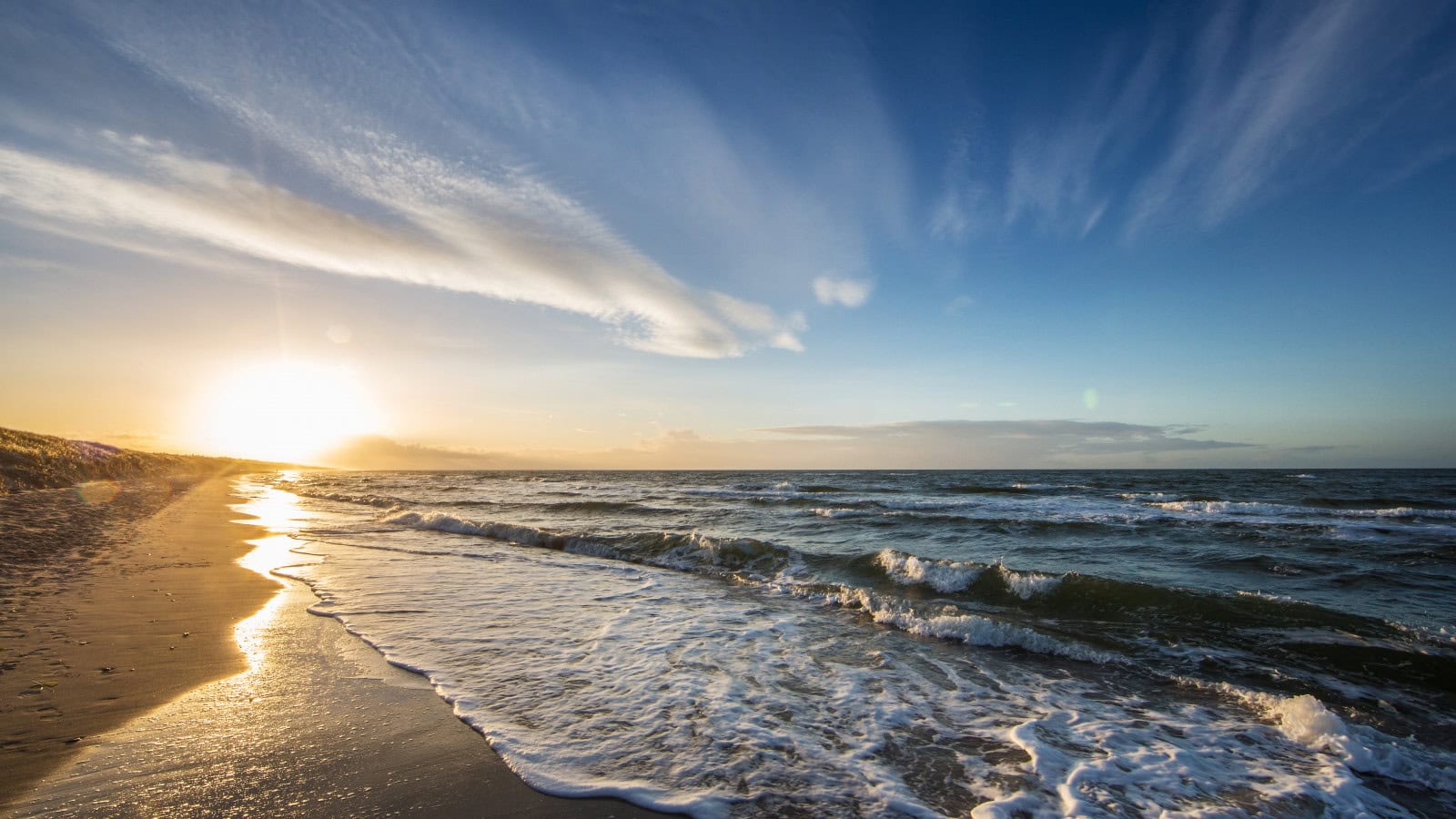 Sonnenuntergang am Ostseestrand