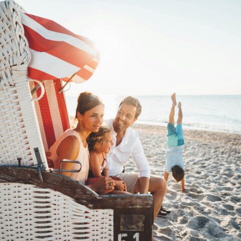 Familie im Strandhotel Fischland