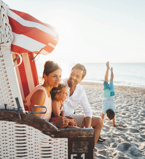 Familie im Strandhotel Fischland