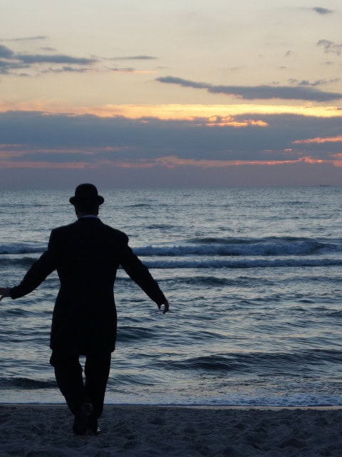 Künstler am Strand der Ostsee