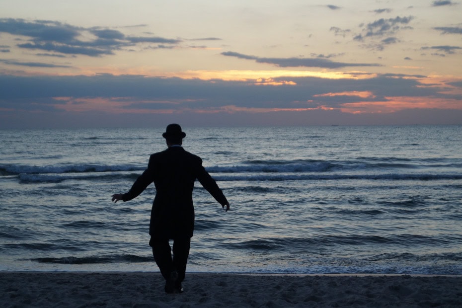 Künstler am Strand der Ostsee