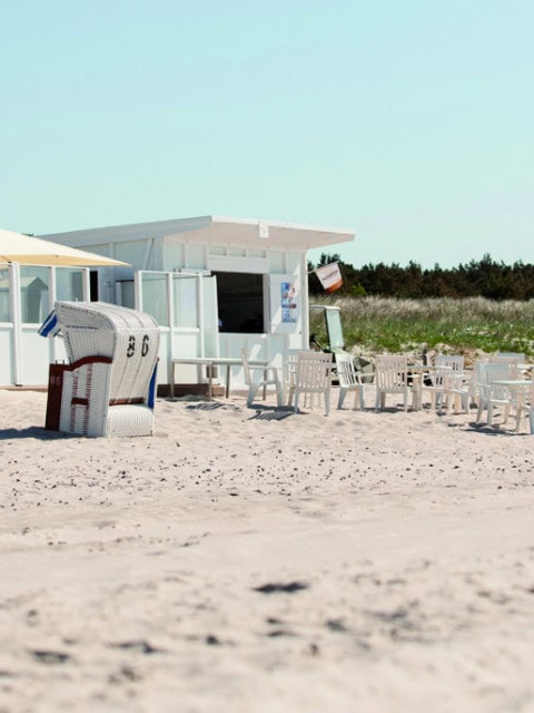 Außenansicht Strandbude des Strandhotel Fischlands