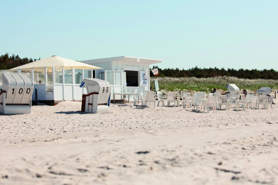 Außenansicht Strandbude des Strandhotel Fischlands