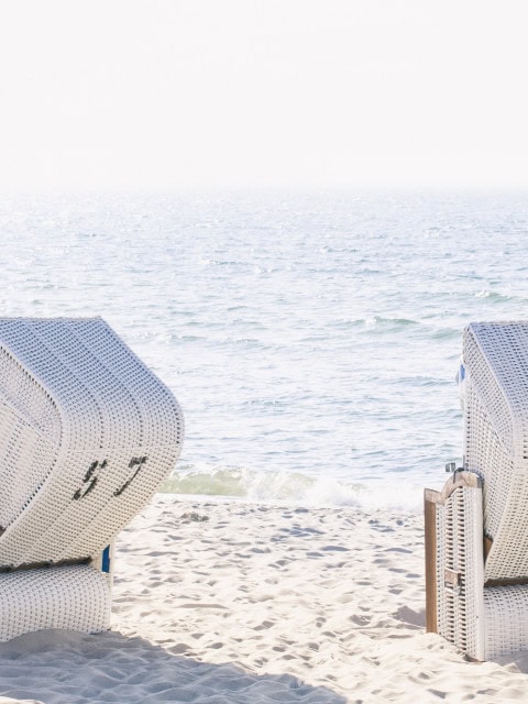 Strandkörbe des Strandhotel Fischlands