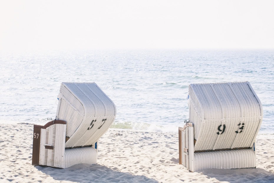 Strandkörbe des Strandhotel Fischlands