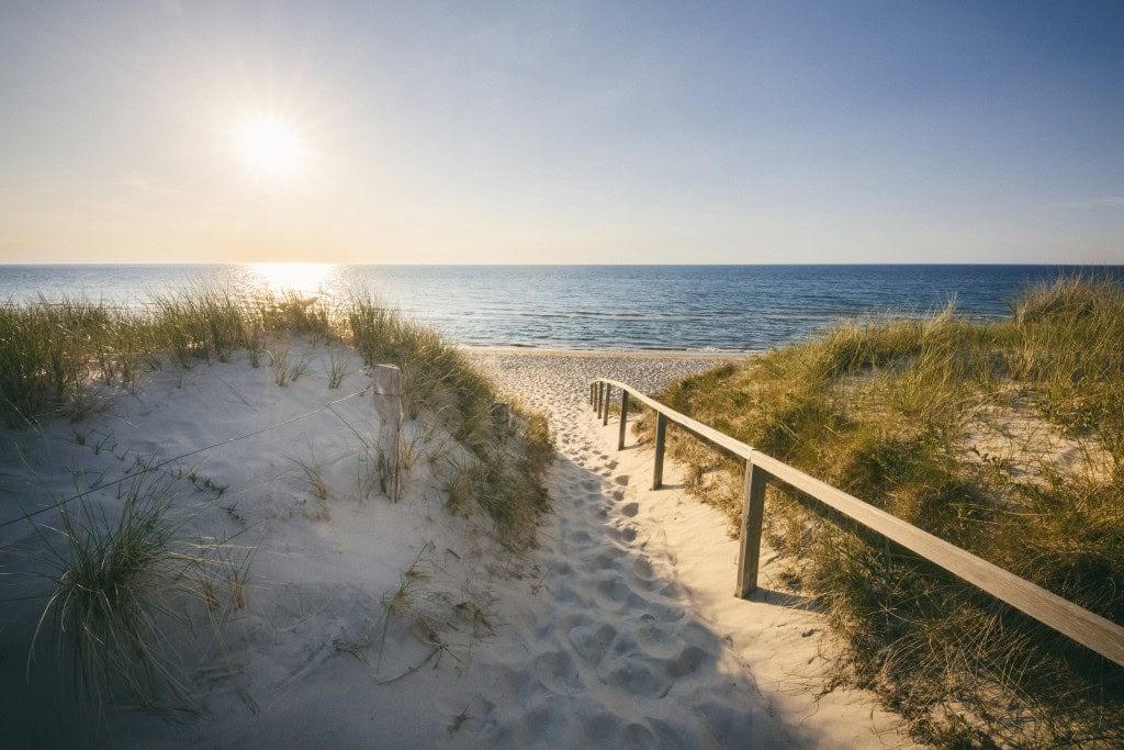 Weg zur Ostsee beim Strandhotel Fischland