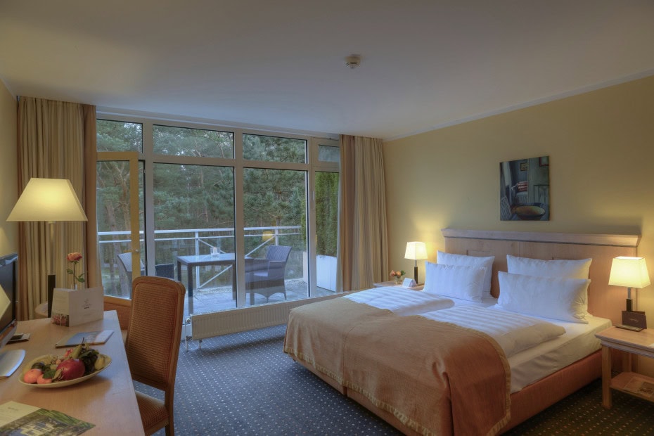 Doppelzimmer auf der Waldseite des Strandhotel Fischlands