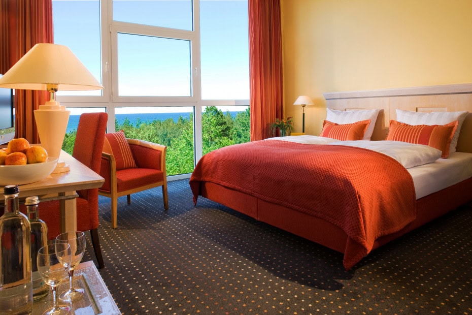 Doppelzimmer mit Meerblick im Strandhotel Fischland