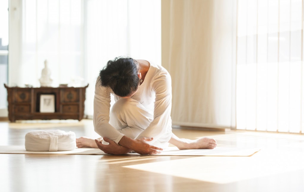 Yogalehrerin im Strandhotel Dünenmeer