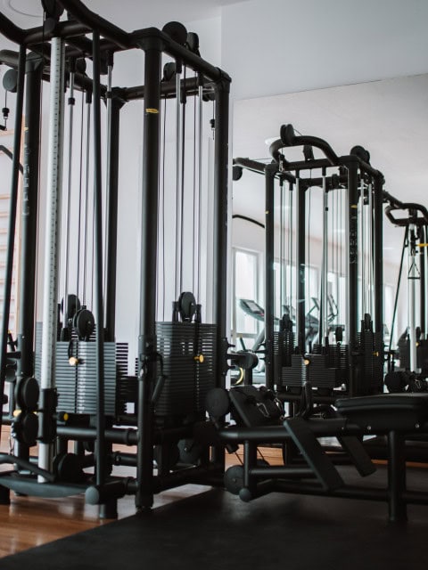 Fitnessgeräte im Strandhotel Fischland