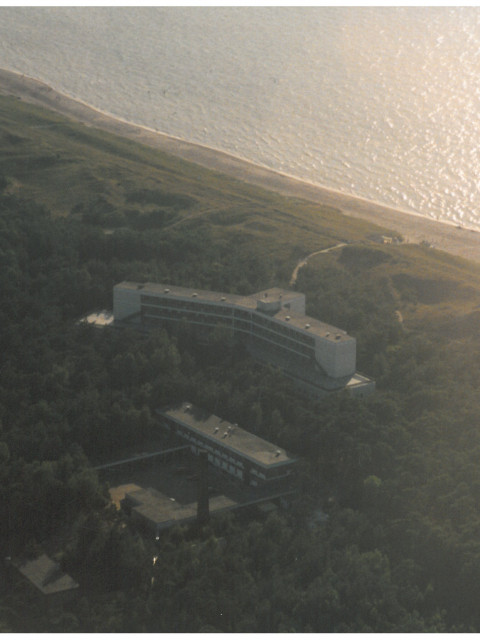 ehemaliges Luftbild des Strandhotel Fischlands