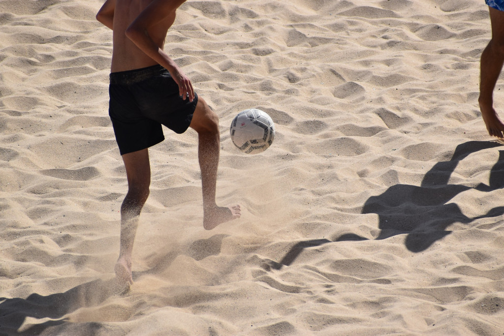 Fußball am Strand im Strandhotel Fischland