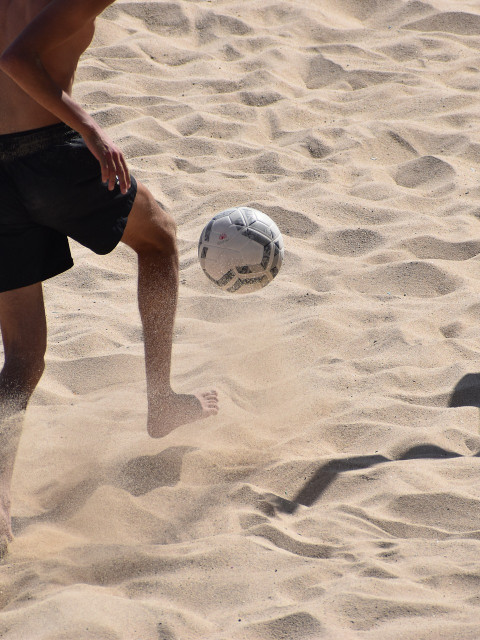 Fußball am Strand im Strandhotel Fischland