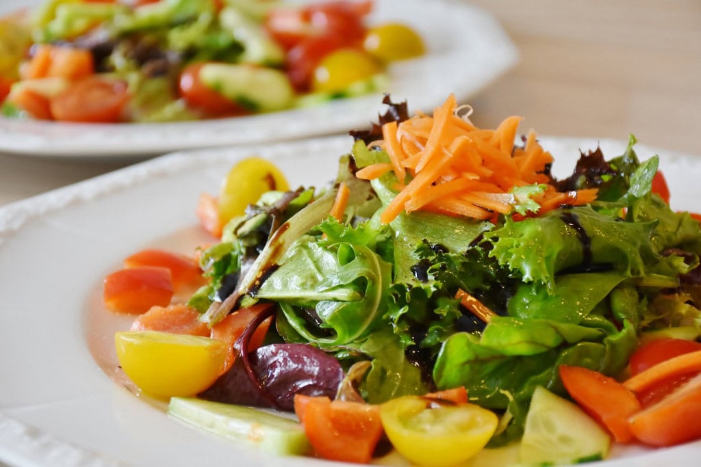 Salat im Spa-Bistro des Strandhotel Fischlands