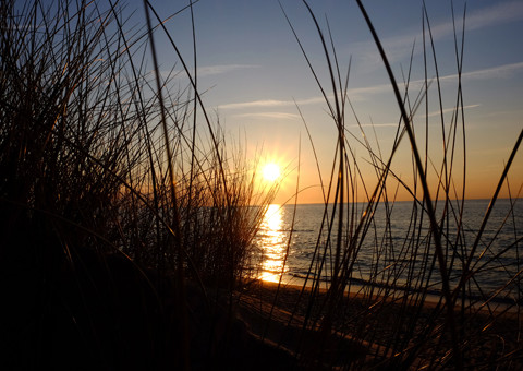 Sonnenuntergang an der Ostsee beim Strandhotel Fischland