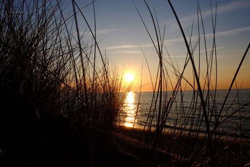 Sonnenuntergang an der Ostsee beim Strandhotel Fischland